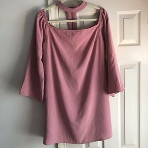 Off the Shoulders Blush Dress